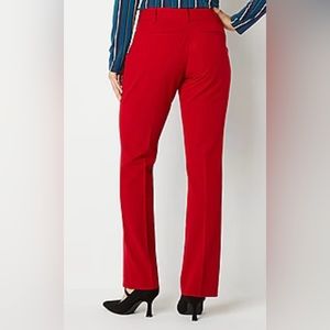 Merona, Women's, Red, Straight-Leg, Stretch, Casual Trousers. Size 8.